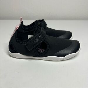 Unltd Girls Sandals Slip-On Light Running Shoe Black Pink Size 12 Mary Jane EUC